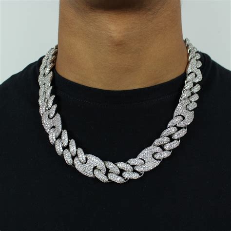 gucci link chain iced out|gucci link chain necklace.